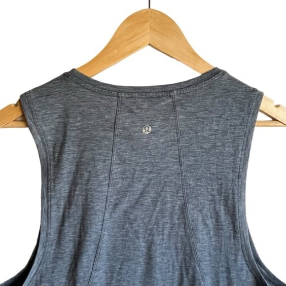 Lululemon Box It Out Tank Size 10 Heathered Blue Gray - Picture 5 of 6